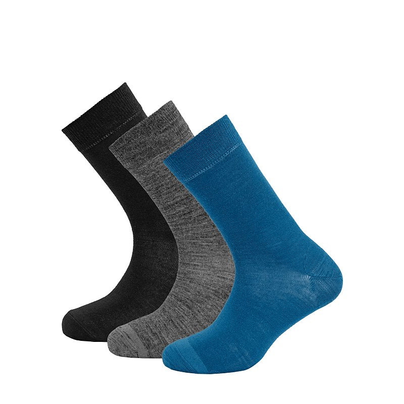 DAILY LIGHT MERINO SOCKS FLOOD/GREY/BLACK - Devold New Zealand