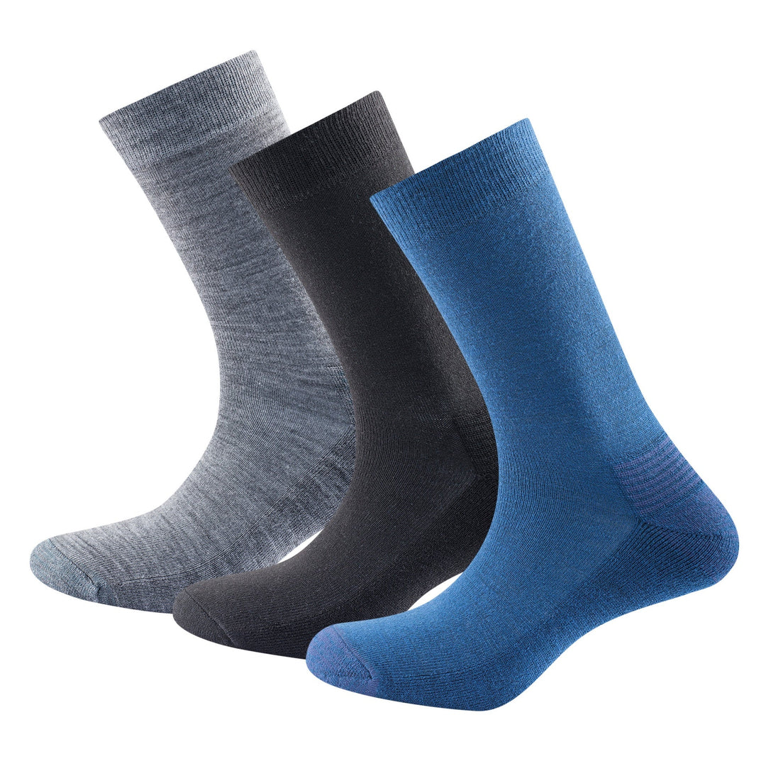 DAILY MEDIUM SOCK 3 PACK INDIGO MIX - Devold New Zealand