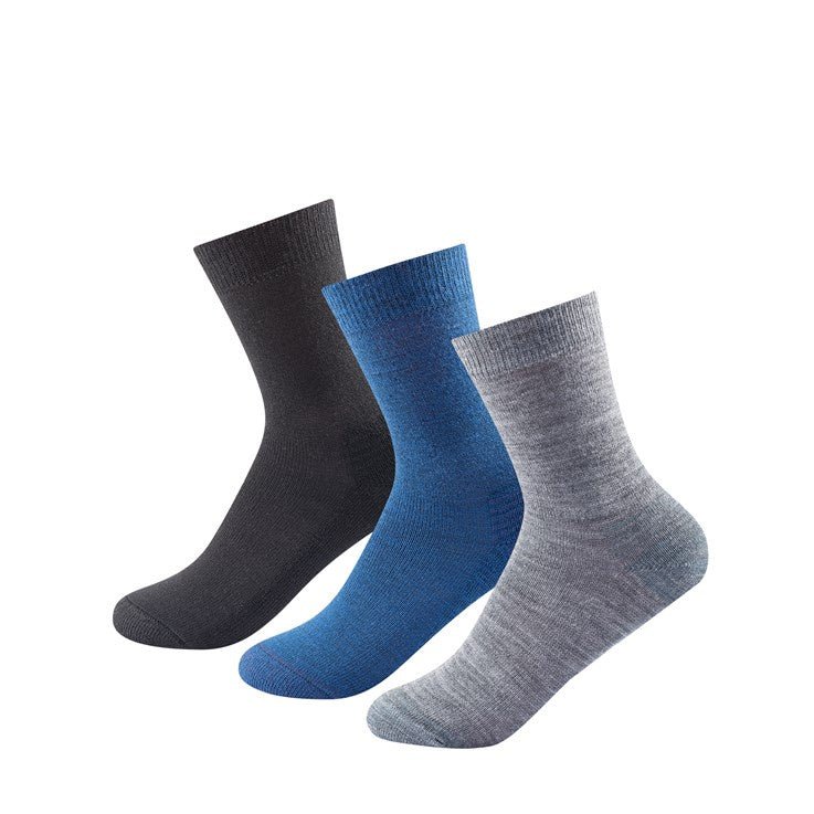 DAILY MERINO MEDIUM SOCK 3PK KID MIX - Devold New Zealand