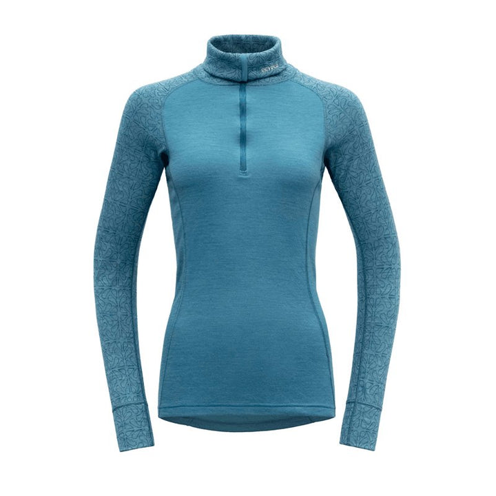 DUO ACTIVE 205 WOMAN ZIP NECK MOON - Devold New Zealand