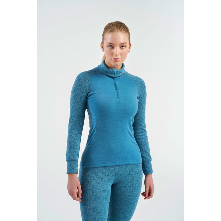 DUO ACTIVE 205 WOMAN ZIP NECK MOON - Devold New Zealand