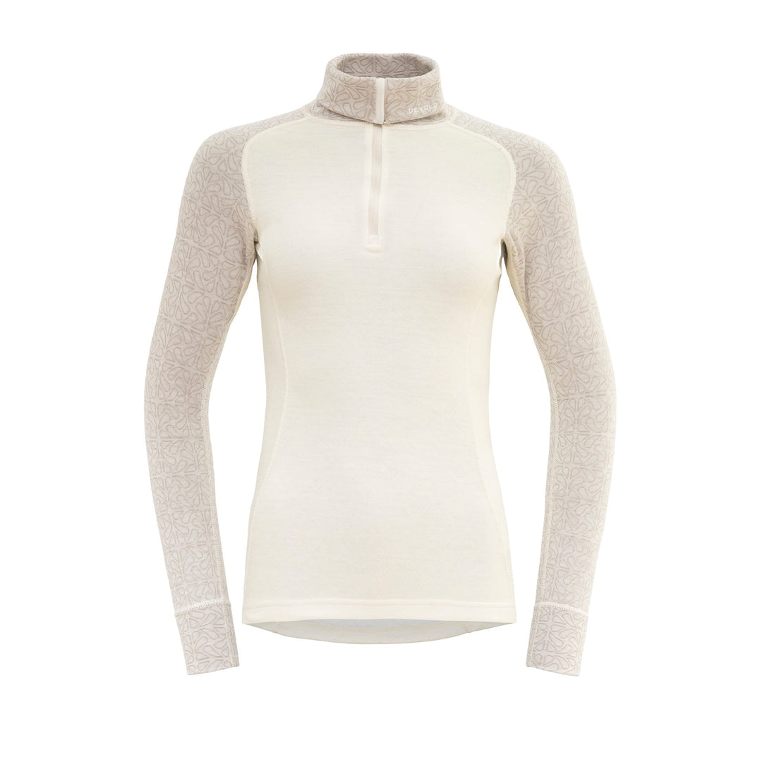 DUO ACTIVE 205 ZIP NECK WOMAN RAW WHITE - Devold New Zealand