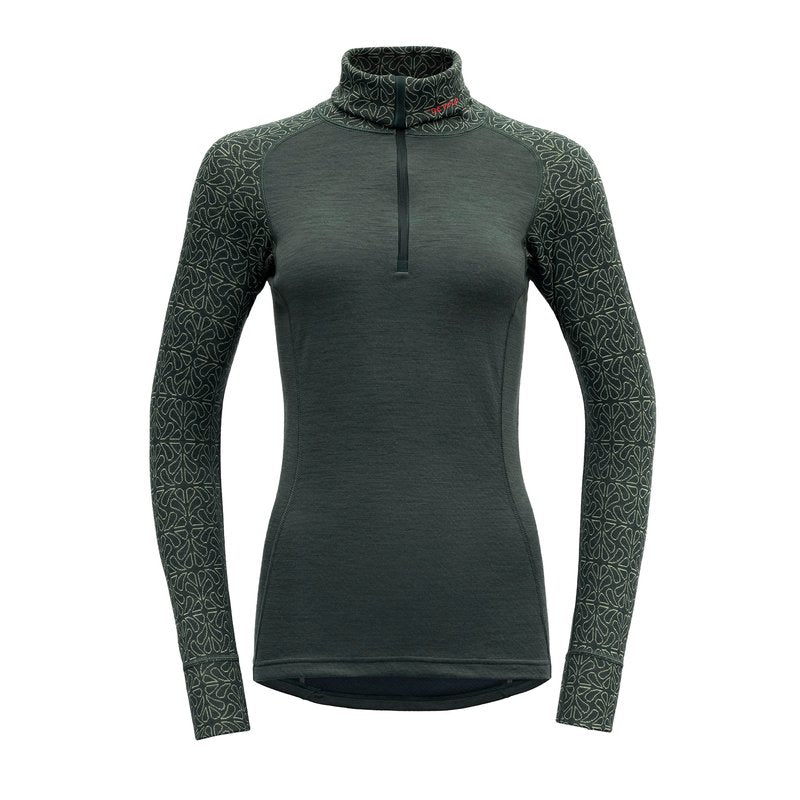 DUO ACTIVE MERINO 205 ZIP NECK WOMAN WOODS - Devold New Zealand