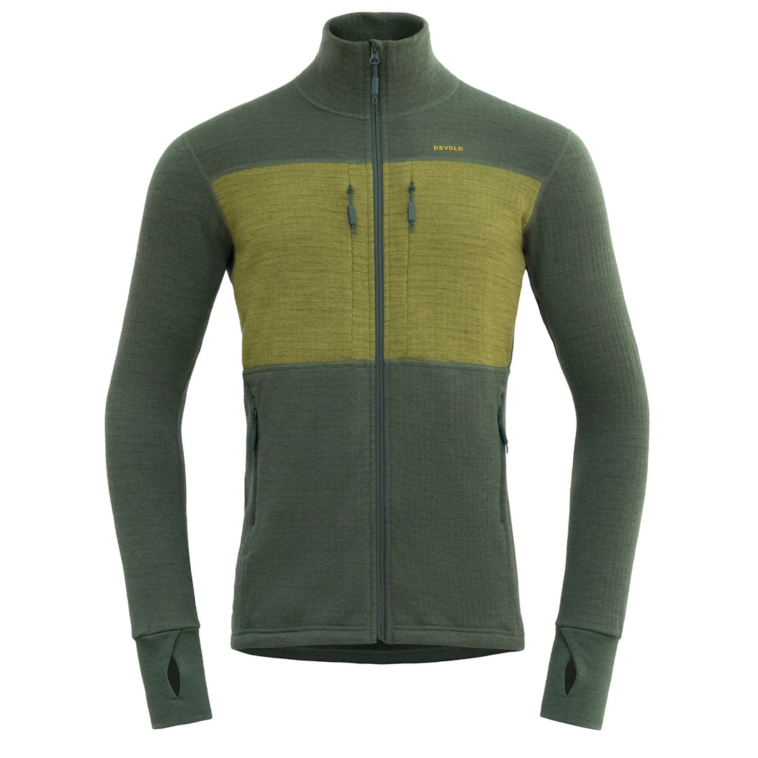 EGGA GRID MERINO JKT MAN FOREST/GREEN - Devold New Zealand