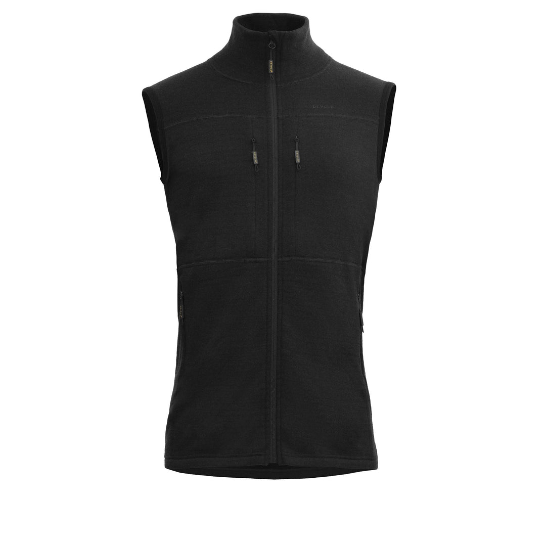 EGGA GRID MERINO VEST MAN CAVIAR - Devold New Zealand