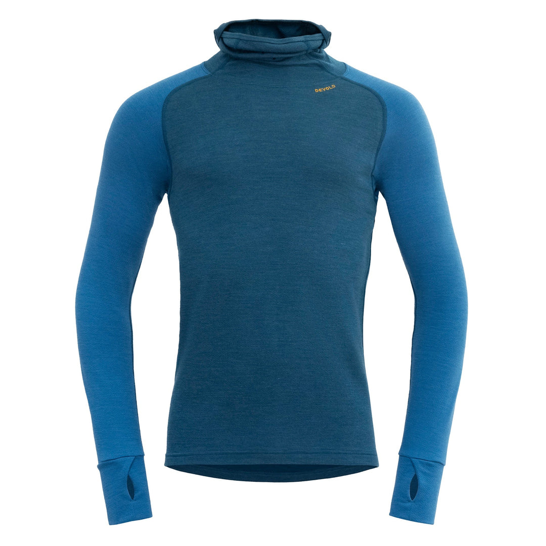 EXPEDITION MERINO SILK HOODIE MAN FLOOD/BLUE - Devold New Zealand