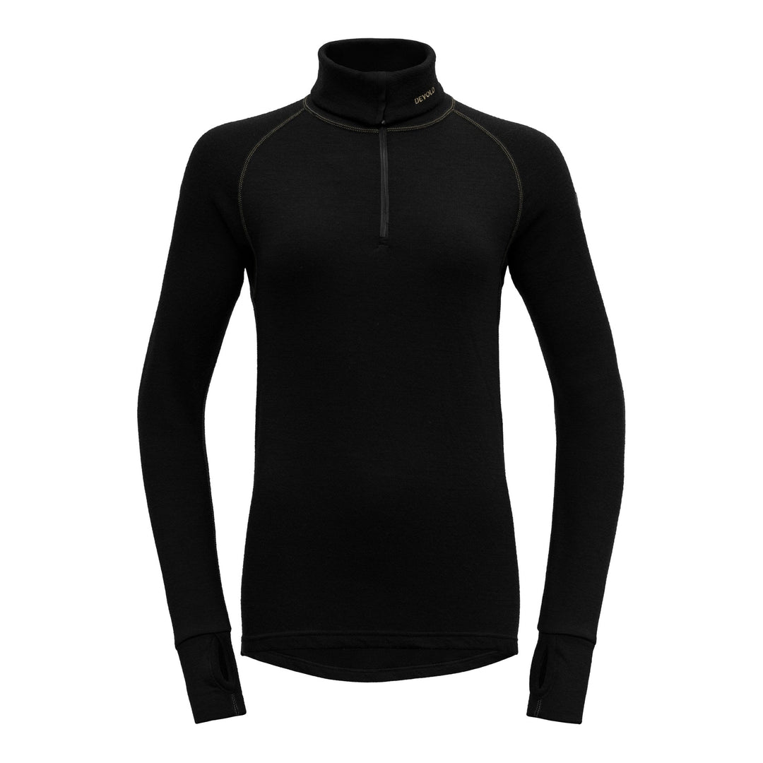 EXPEDITION WOMAN ZIP NECK BLACK - Devold New Zealand