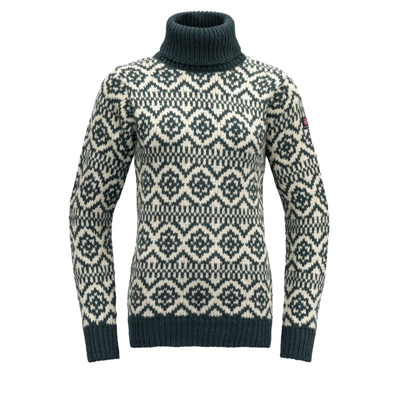 HODDEVIK WOOL HIGH NECK WOODS/ OFFWHITE - Devold New Zealand