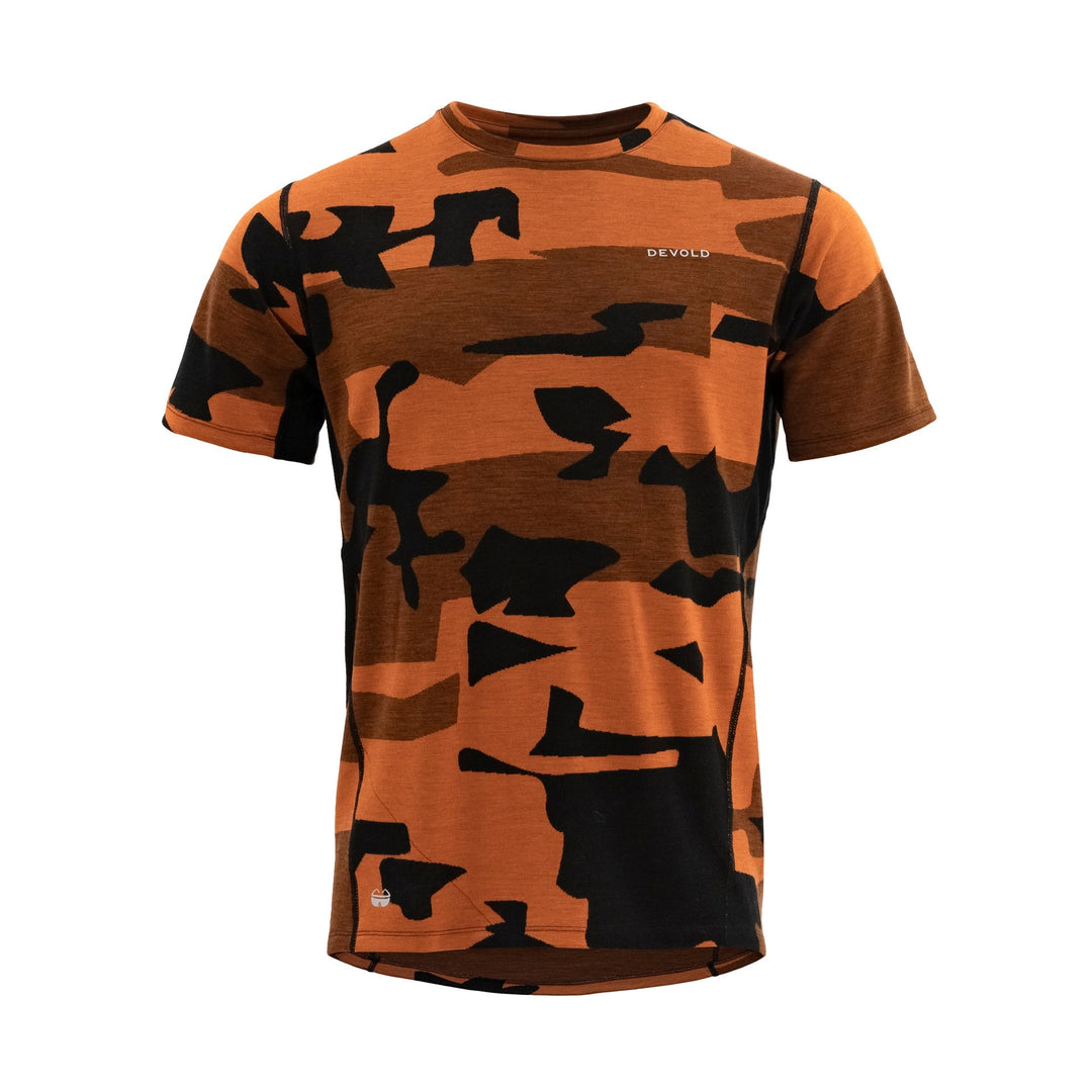 KLOVSTIEN MERINO TEE MAN FLAME - Devold New Zealand