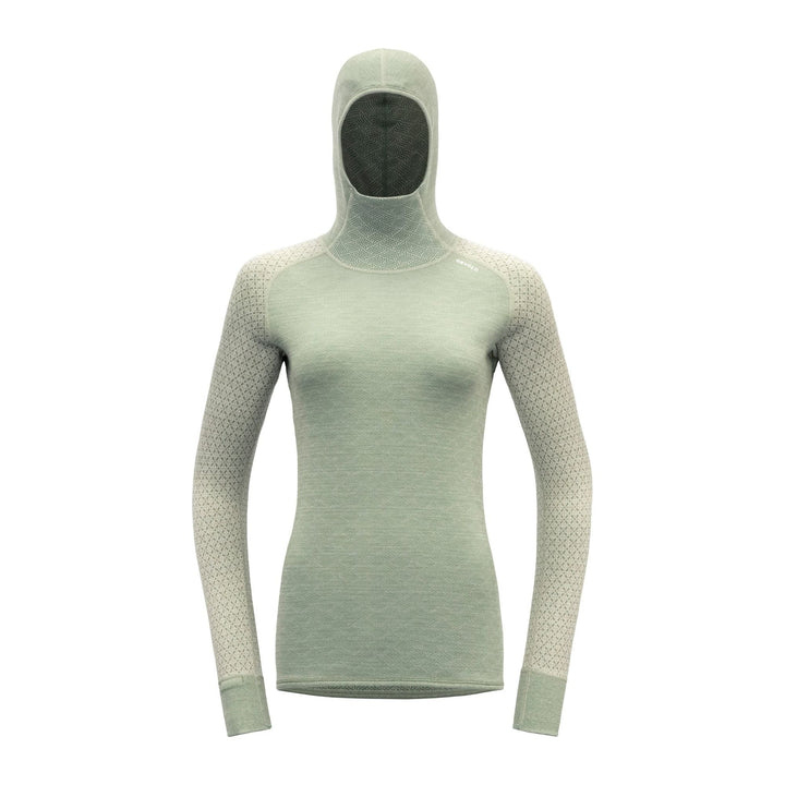 KVITEGGA MERINO 230 HOODIE WOMAN 'RAW WHITE' - Devold New Zealand