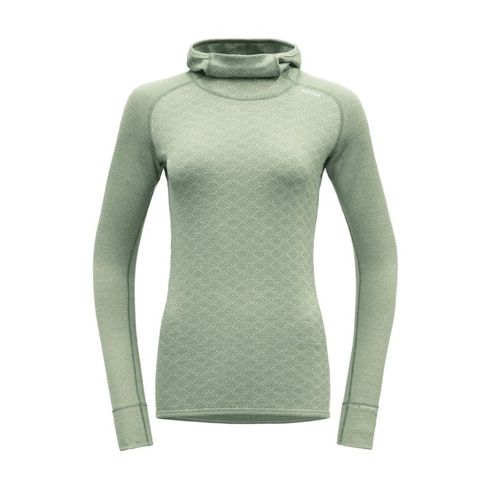 KVITEGGA MERINO 230 HOODIE WOMAN 'RAW WHITE' - Devold New Zealand