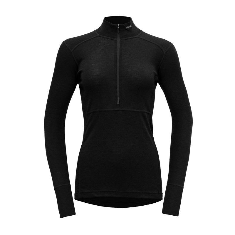 LAUPAREN 190 ZIP NECK WOMAN BLACK - Devold New Zealand