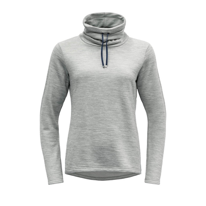 NIBBA WOMAN HIGH NECK GREY MELANGE - Devold New Zealand