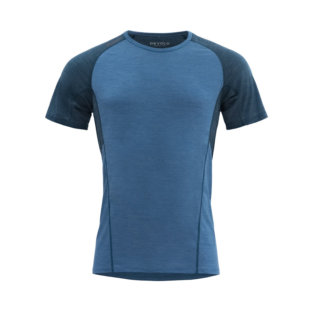 RUNNING MERINO 130 T - SHIRT MAN BLUE - Devold New Zealand