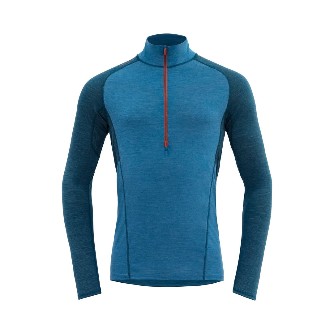 RUNNING MERINO 130 ZIP NECK MAN BLUE - Devold New Zealand