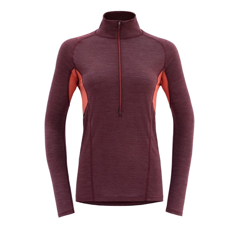 RUNNING MERINO 130 ZIP NECK WOMAN PORT - Devold New Zealand