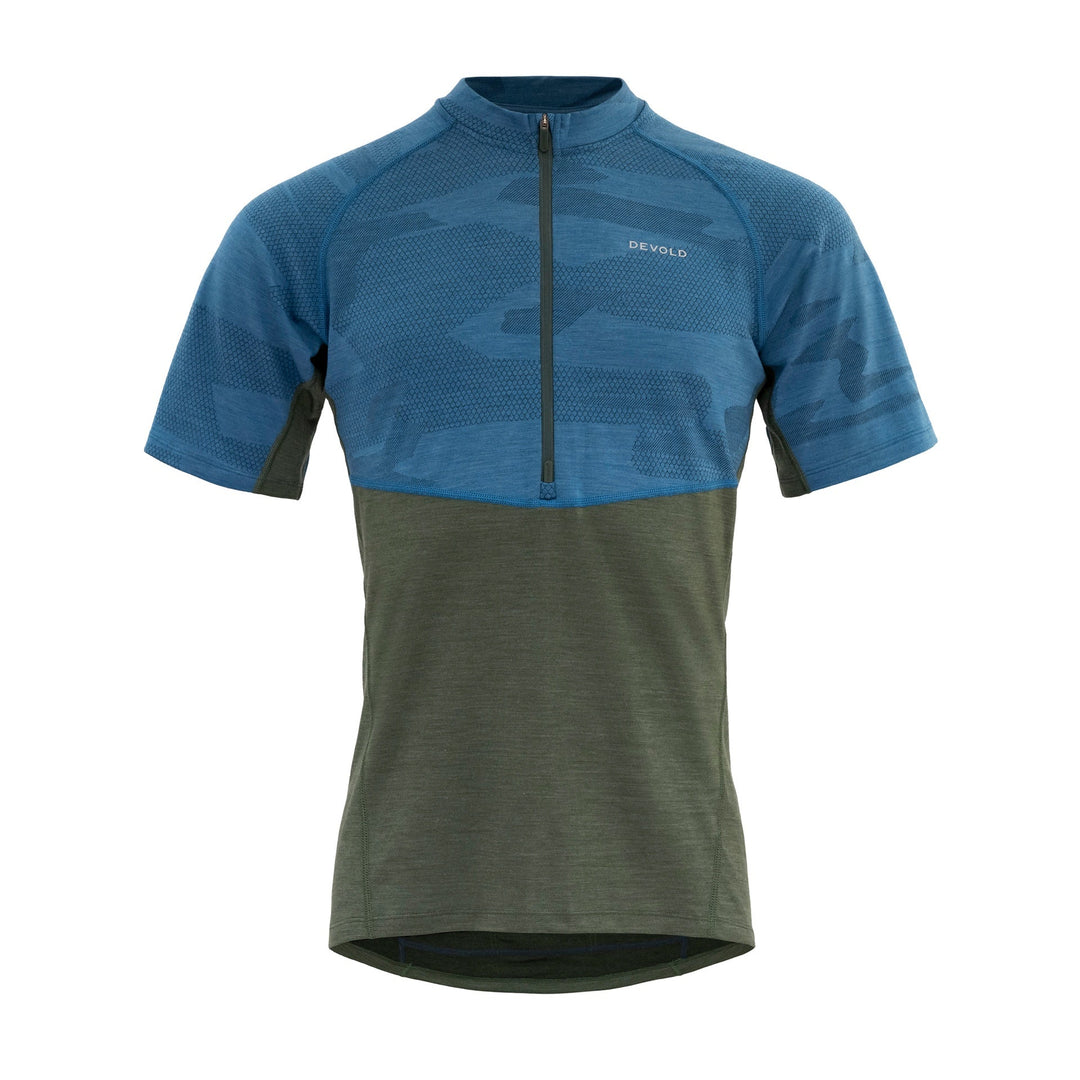 STANDAL MERINO TEE ZIP NECK MAN FOREST - Devold New Zealand