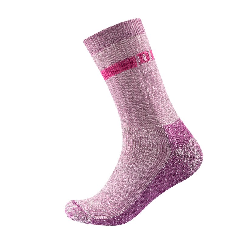 WOMENS OUTDOOR HEAVY SOCK PINK MELANGE - Devold New Zealand