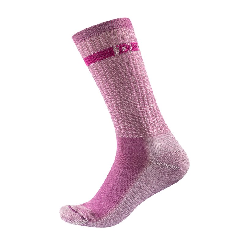 WOMENS OUTDOOR MEDIUM SOCK PINK MELANGE - Devold New Zealand